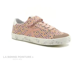 Achat chaussures Kickers Enfant Chaussure en Toile, vente Kickers GODY Rose Pois 694555-30 - Basket toile fille