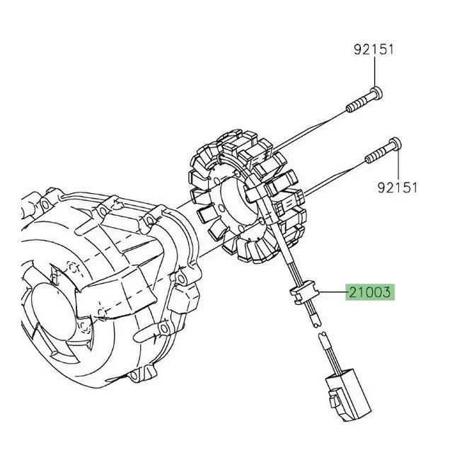 Alternateur d'origine Kawasaki 210030198 | Moto Shop 35
