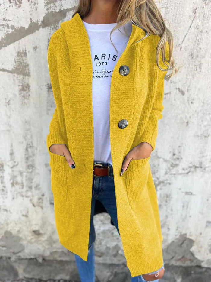 Antje - Gilet Long en Tricot pour un Confort Chic