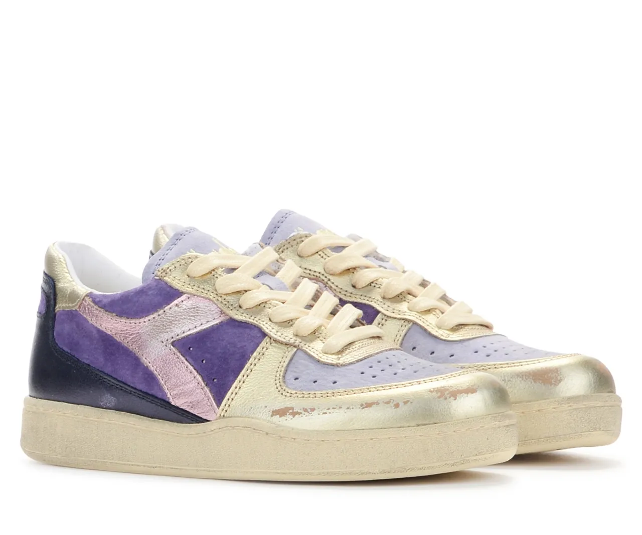 Baskets Diadora Magic Basket blanc et violet