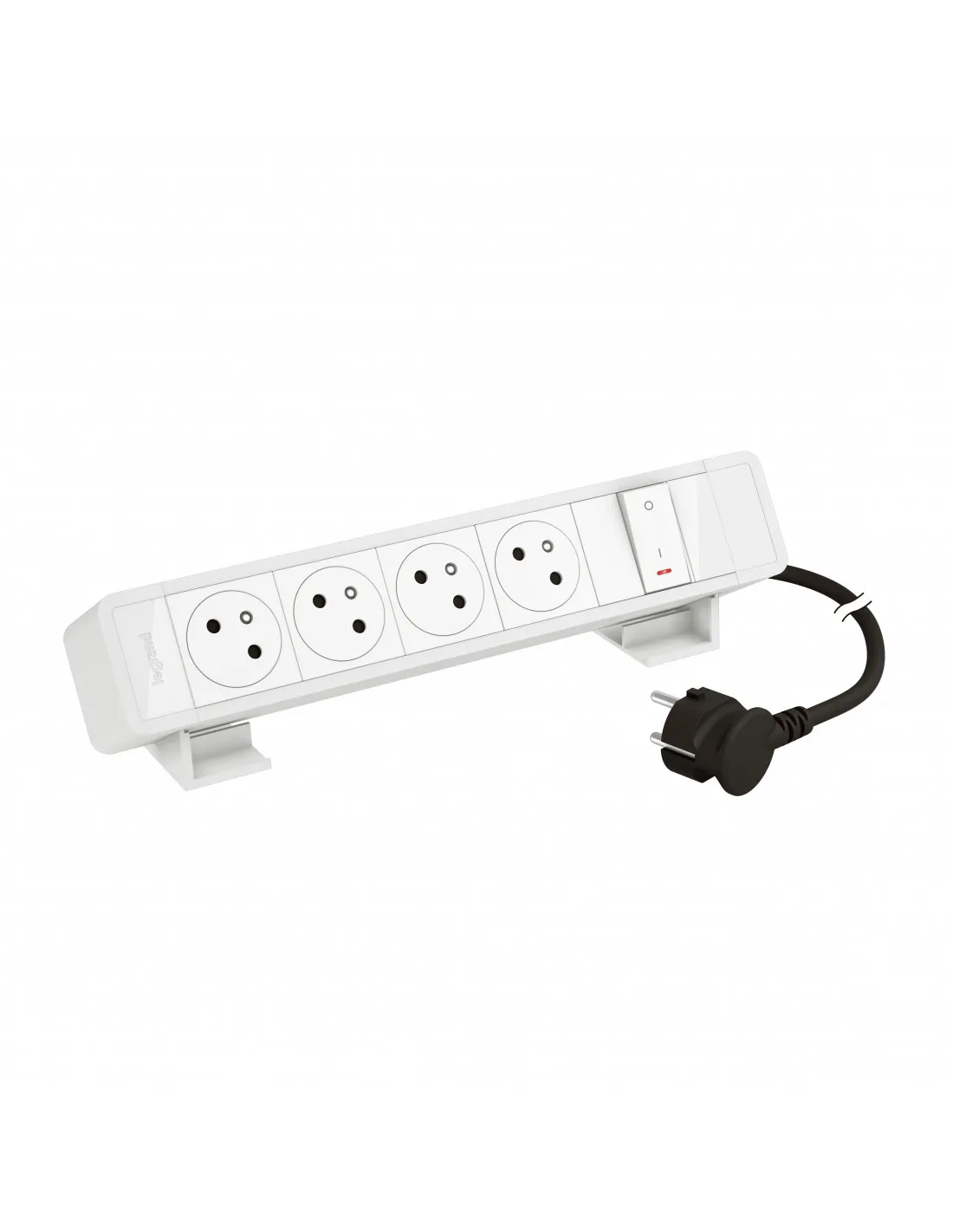 Bloc Bureau 4x2P+T F/B avec inter et cordon 2m fiche Blanc LEGRAND 655114WH