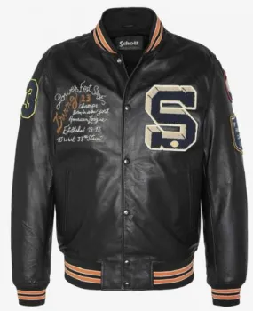 BOMBER EN CUIR HOMME SCHOTT  LCTEDDY NOIR 