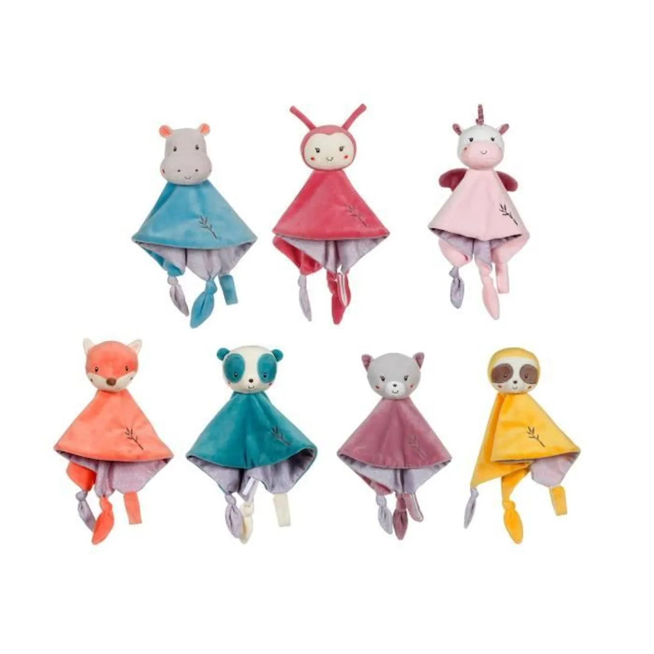 Carré Doudou "Bamboo" Renard - 24 cm s/carte orange - Gipsy Toys