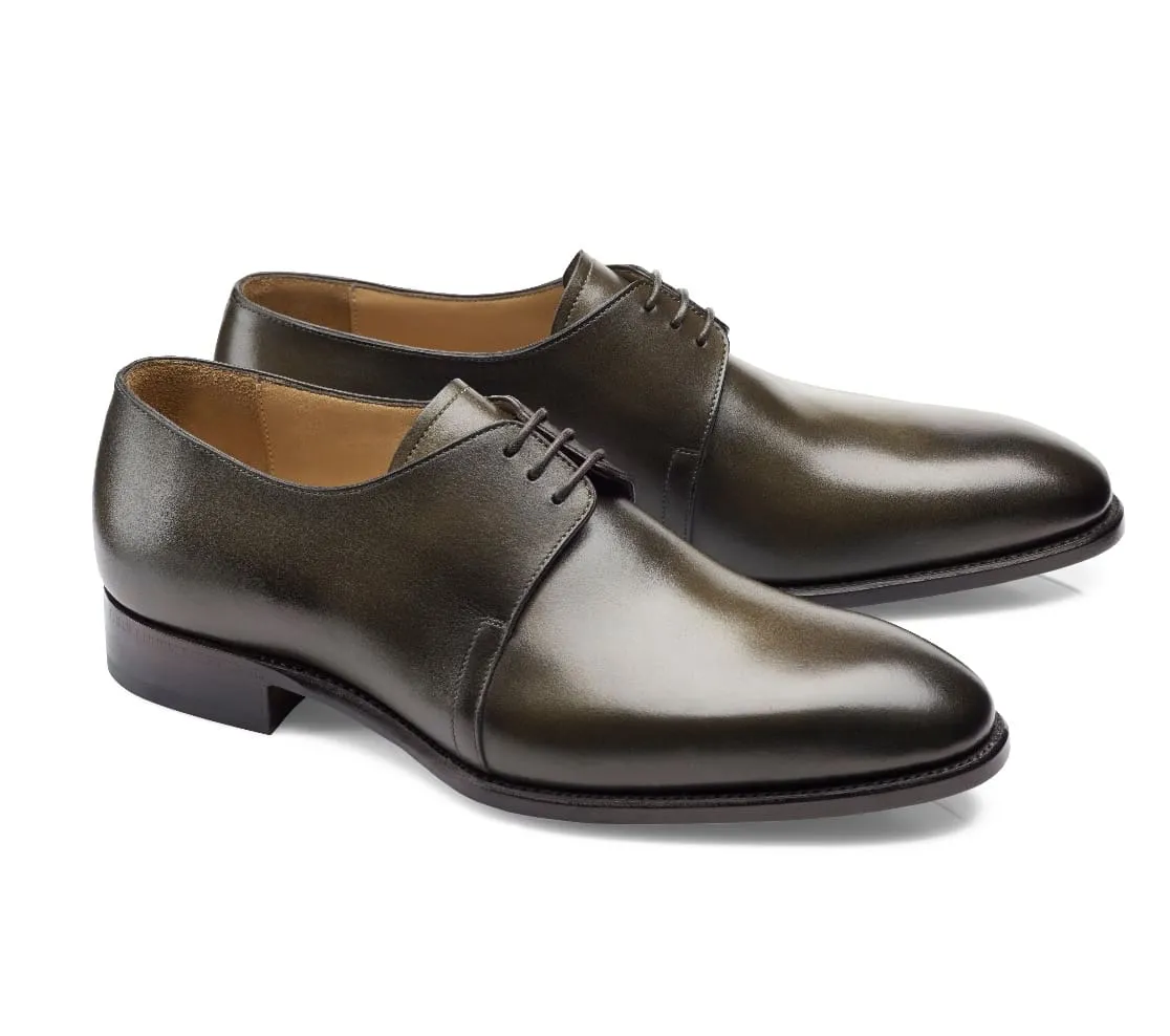 Chaussures derby vert patiné