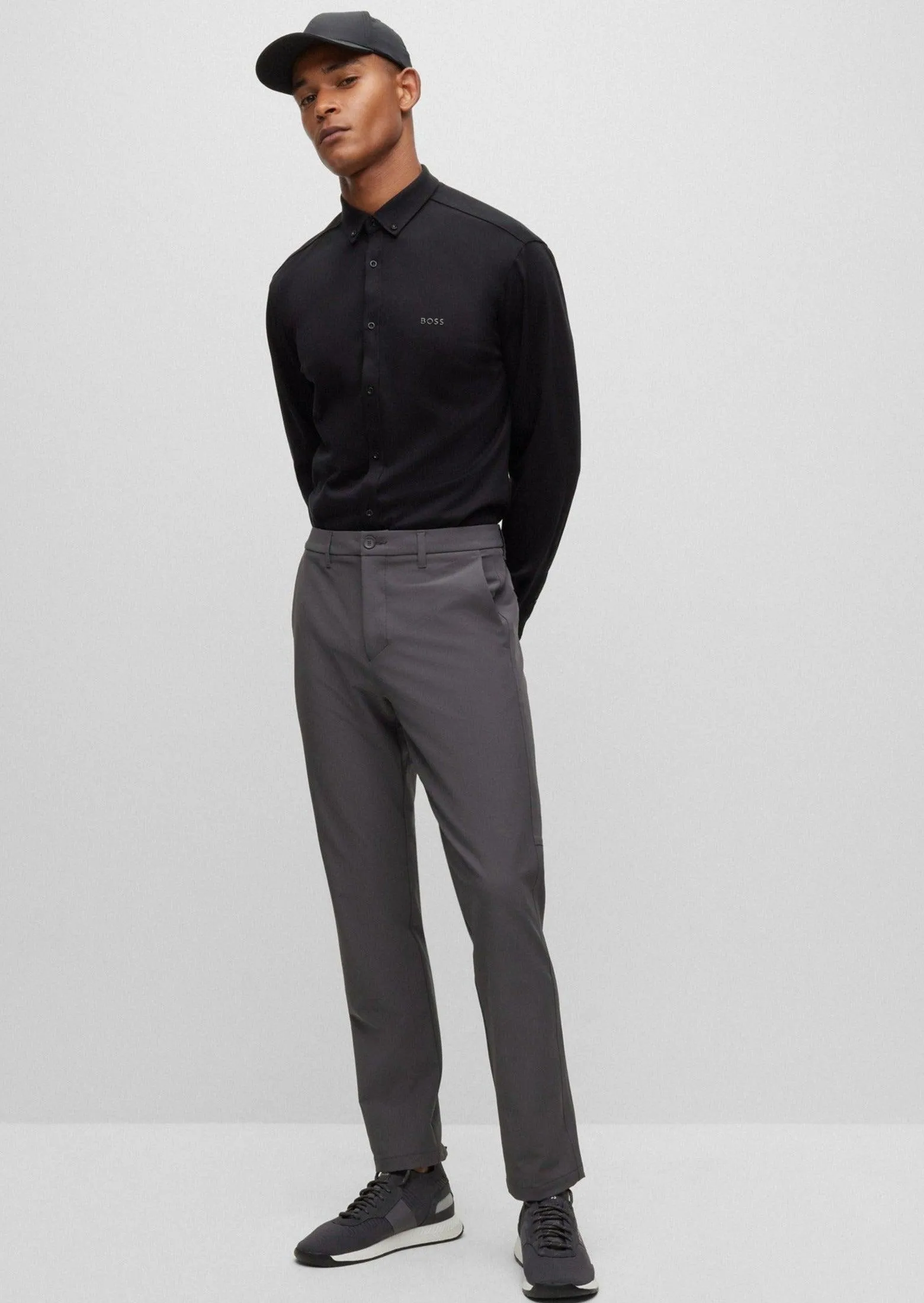Chemise ajustée BOSS noire