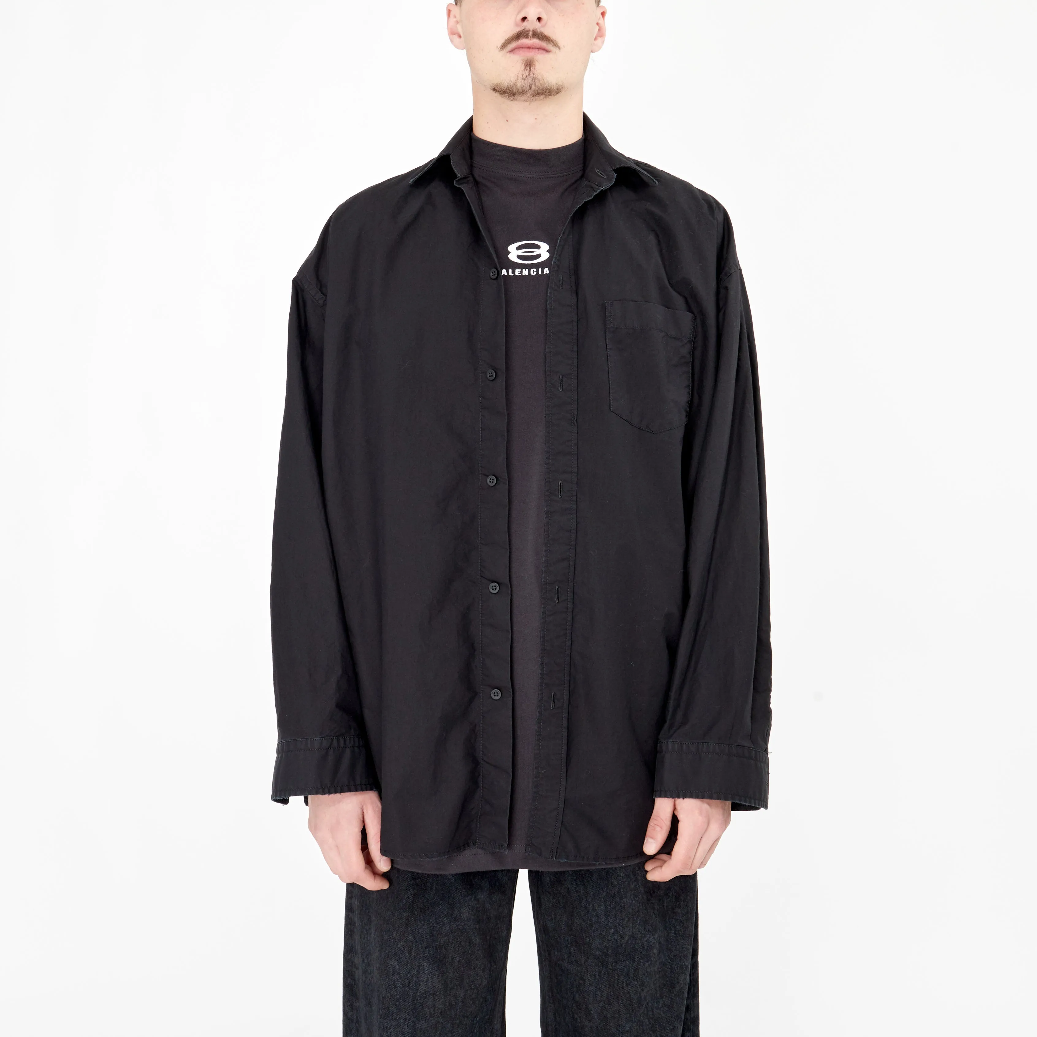 Chemise Balenciaga Superposé Sport Icon Noir