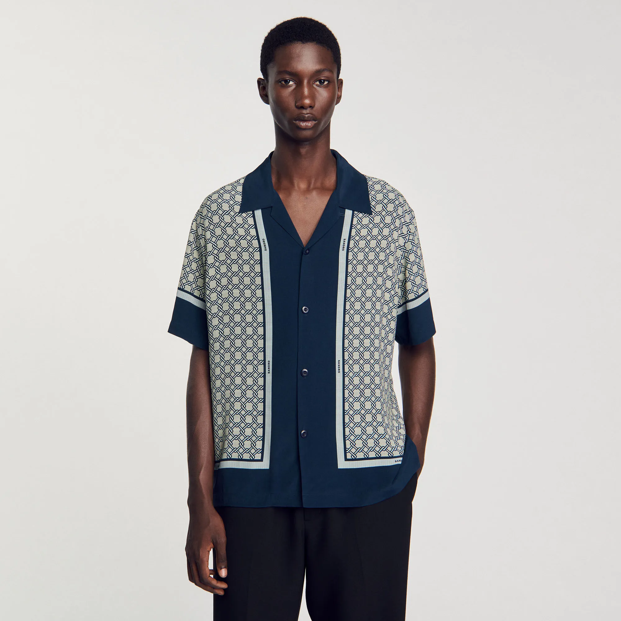 Chemise imprimée à manches courtes