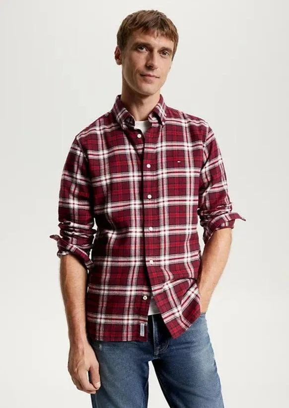 Chemise à carreaux Tommy Hilfiger en coton bio
