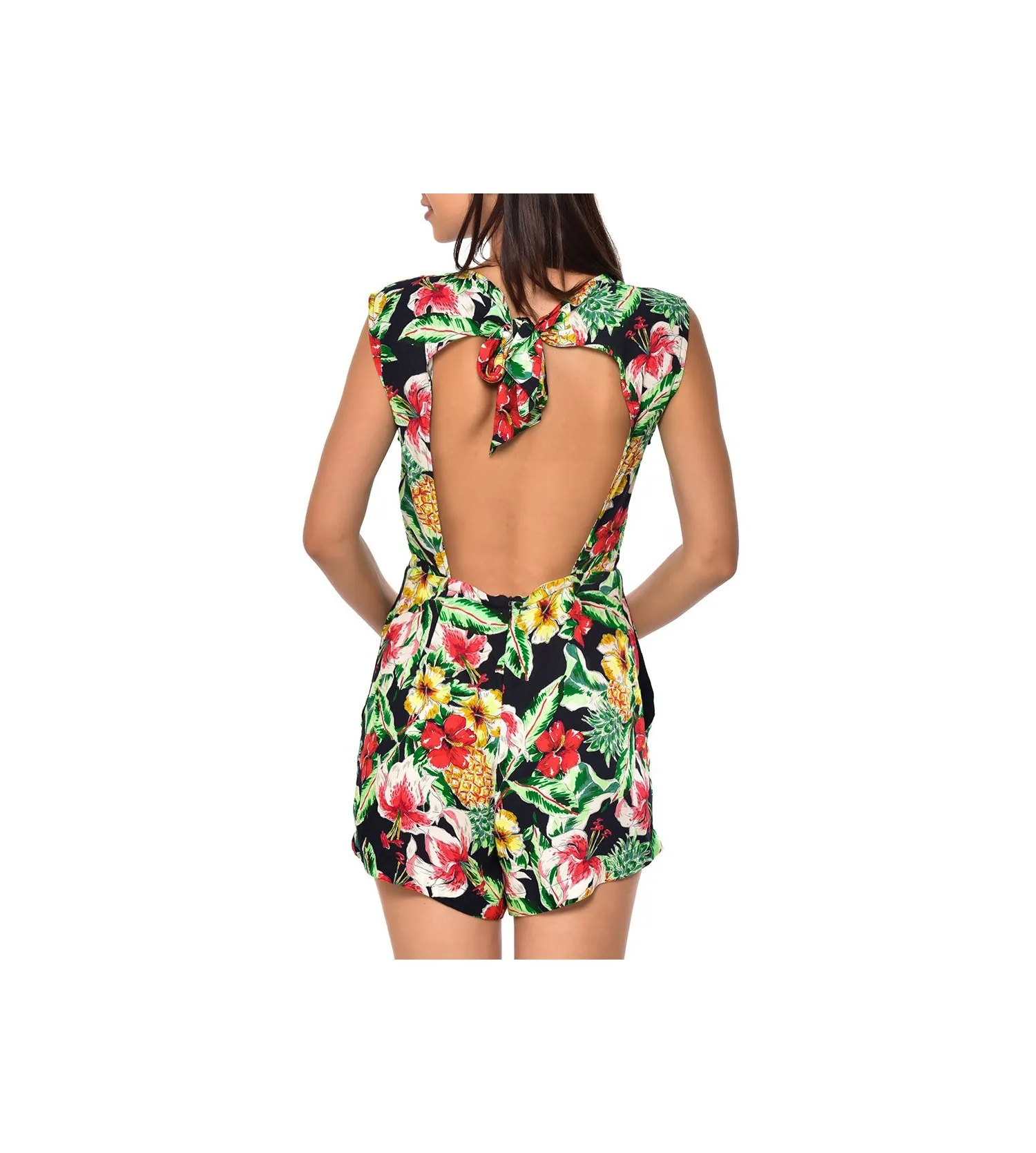Combishort dos nus Helfin Arouza MARINE ROUGE 06 BANANA MOON | Lingerie Sipp