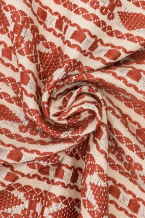 Coupon 2 m en jacquard - Imprimé orange
