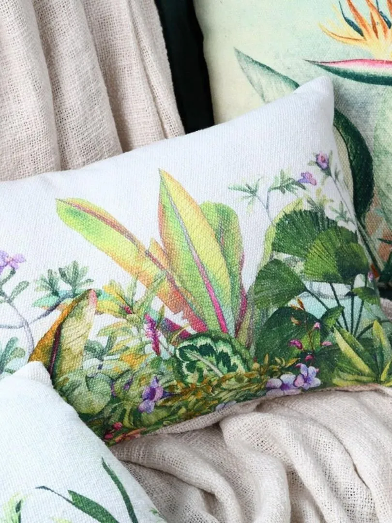 Coussin 30x50 cm Olya coton - Blanc