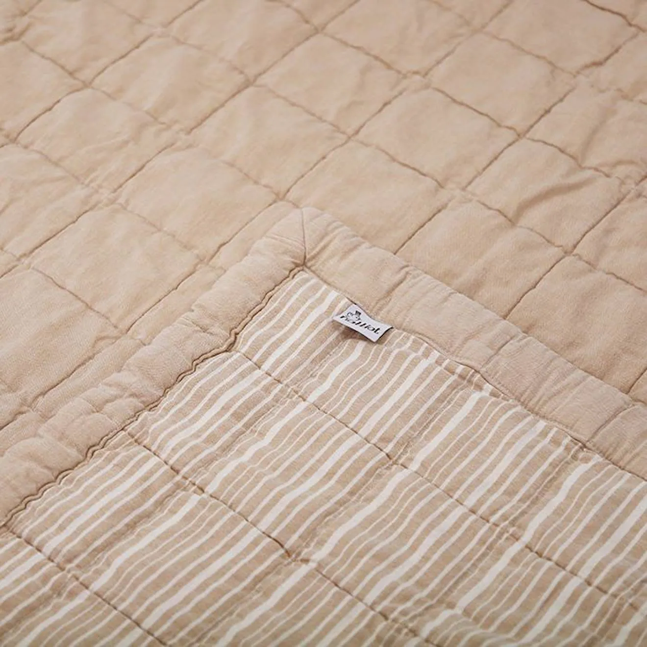 Couverture de repos bébé réversible - ANNA TERRACOTTA M - Nattiot orange - Nattiot