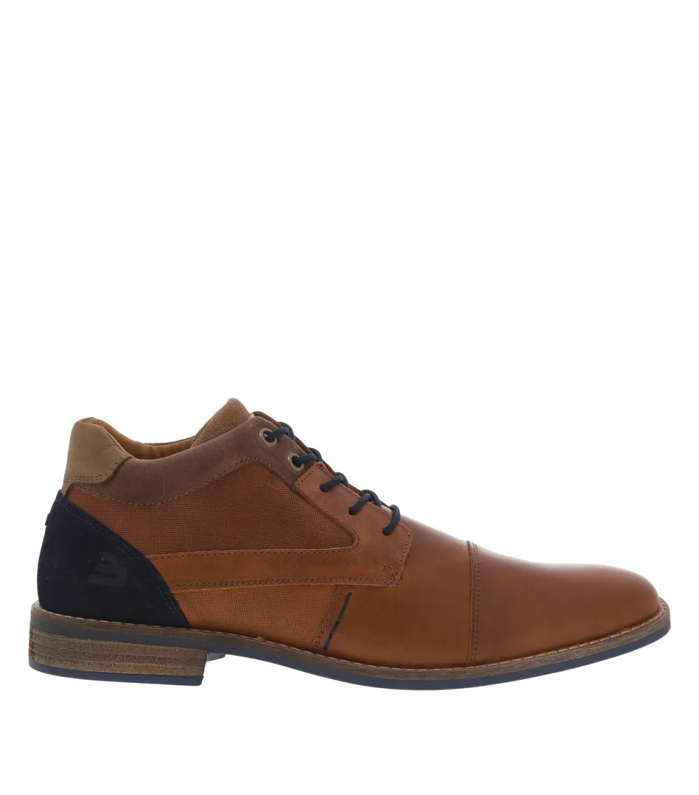 Derbies basses Bullboxer en cuir cognac