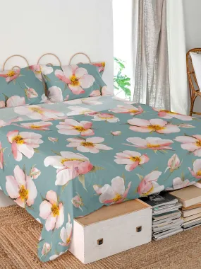 Drap Spring blossom "Happyfriday" - Blanc