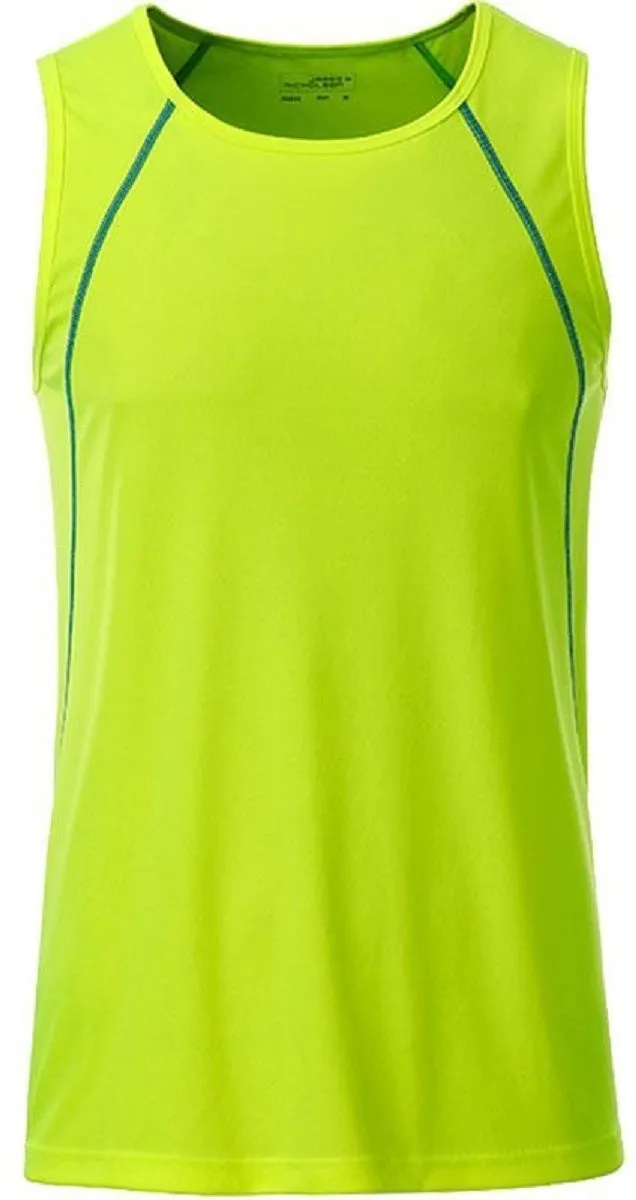 Débardeur running respirant - Homme - JN494 - jaune et bleu vif 
