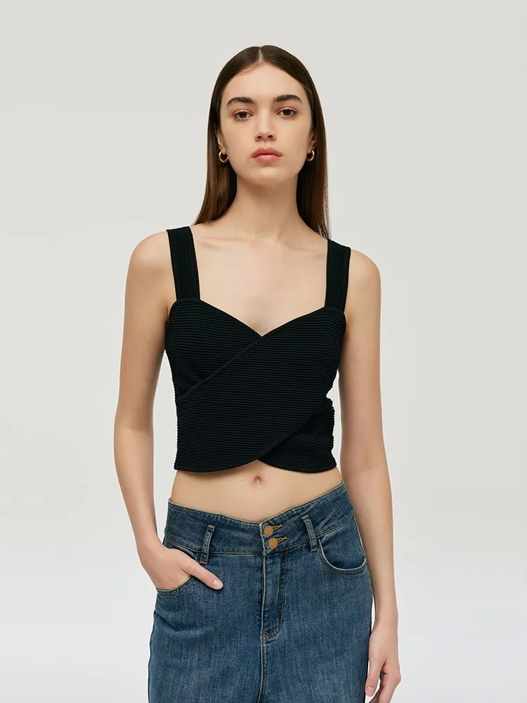 Débardeur tricoté Crossover pour femme