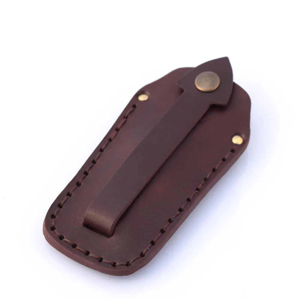 Etui à clés ou porte-clés en cuir marron chocolat - Cuirs Ney