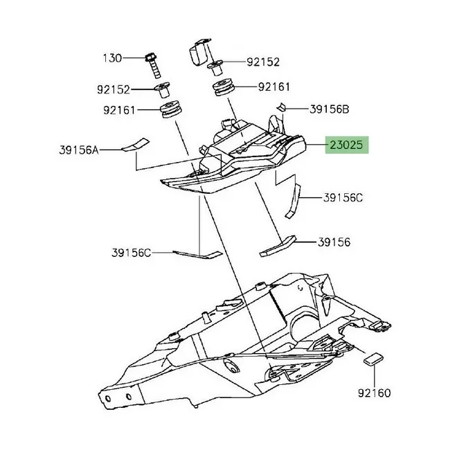 Feux arrière à Leds Kawasaki Z1000 (2014 et +) | Moto Shop 35