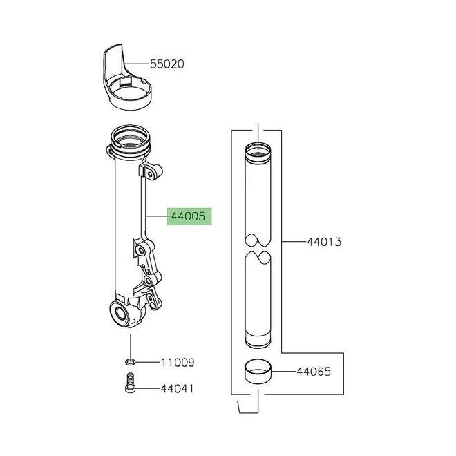 Fourreau de fourche Kawasaki Z650RS (2022-2024) | Moto Shop 35