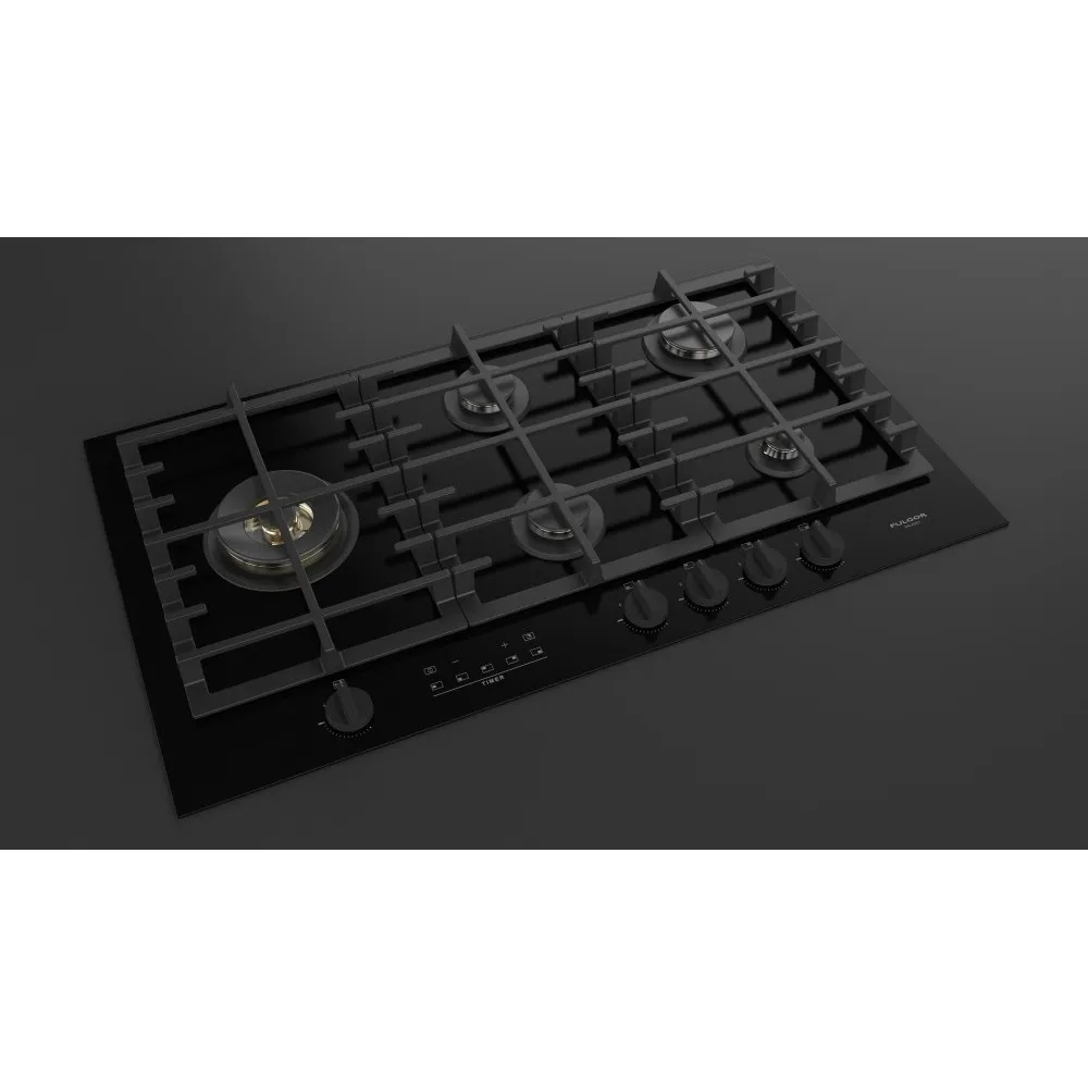 Fulgor fclh 905 gt wk bk cluster concept table de cuisson à gaz 90 cm vitrocéramique noire