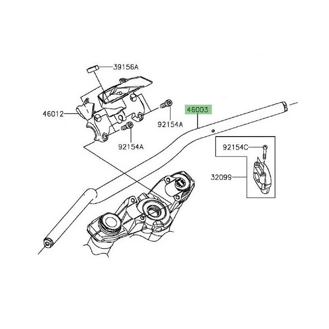 Guidon d'origine Kawasaki Z1000 (2014 et +) | Moto Shop 35