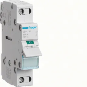 Interrupteur modulaire 1 pôle 16A (SBN116)