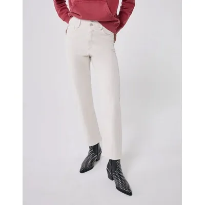 Jean slouchy cropped - Beige - IKKS