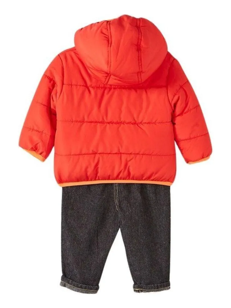 Lee Cooper - Ensemble ​​Veste t-shirt pantalon bébé garçon Imprimé Logo - Rouge