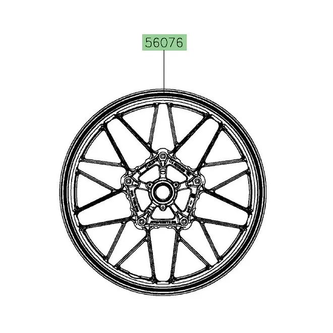 Liserè de jante Kawasaki Z650RS (2022-2024) | Moto Shop 35