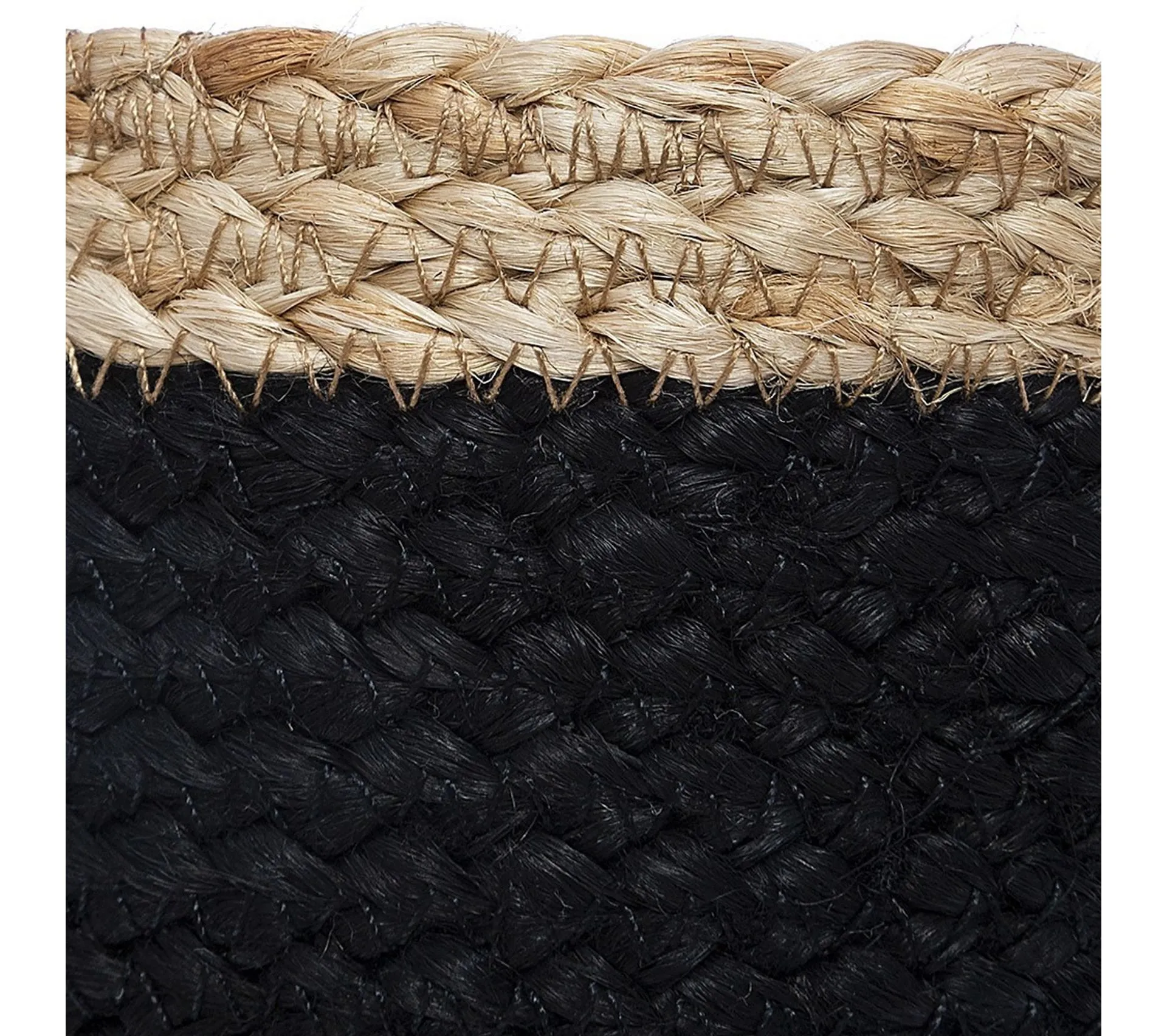 Lot De 3 Paniers Jute Noir