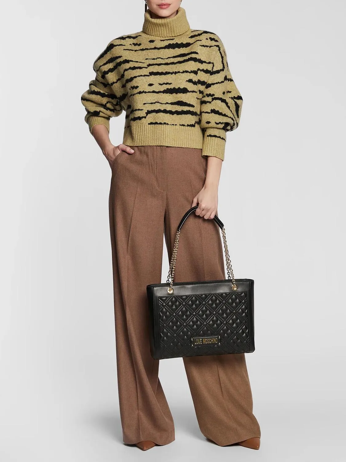 Love Moschino Quilted Sac D'épaule Noir - Achetez À Prix Outlet!