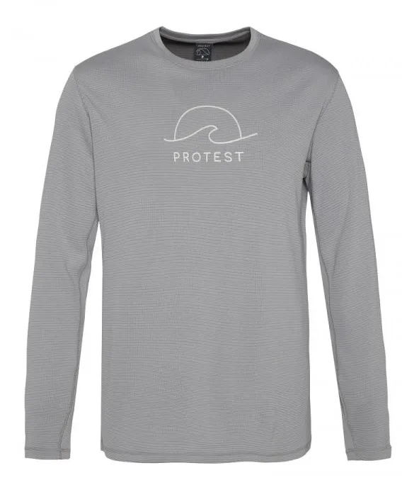 Manches Longues Protest Men Ailmer Rashguard Gris foncé Melee