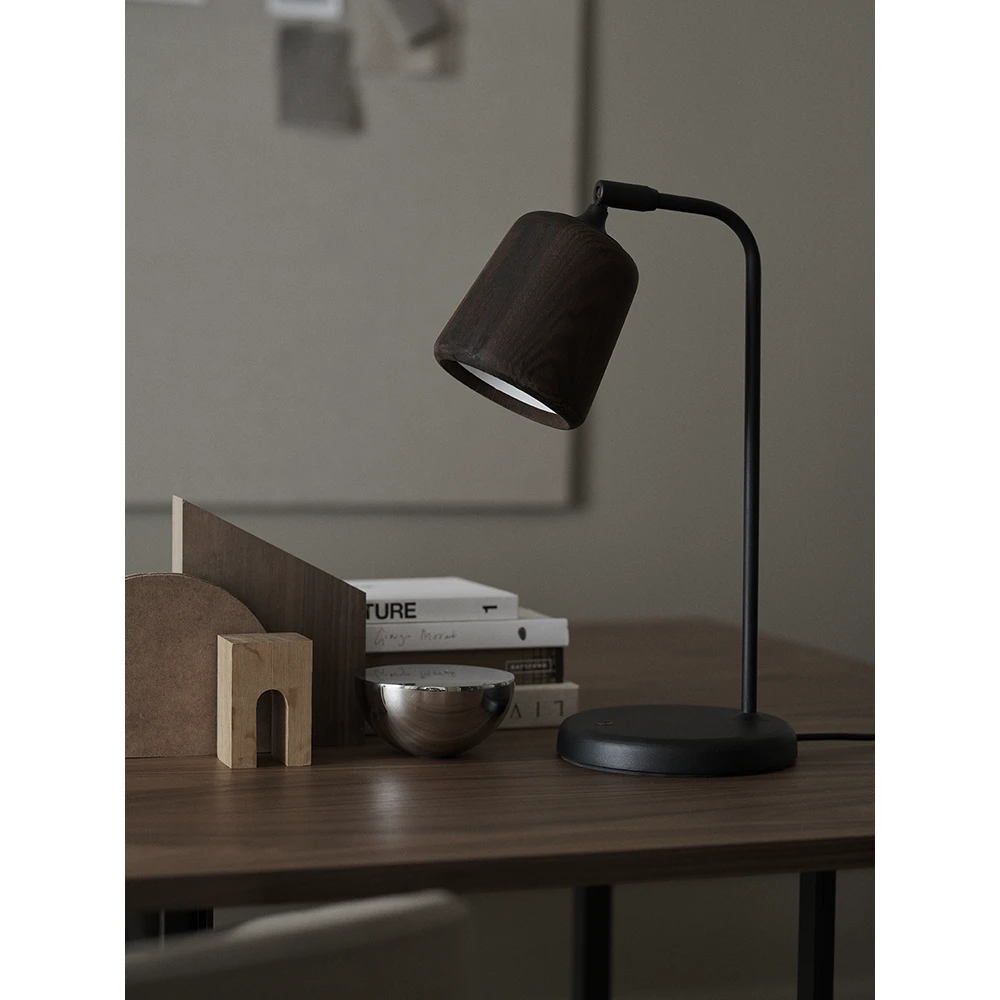 Material Table Lamp Smoked Oak - New Works