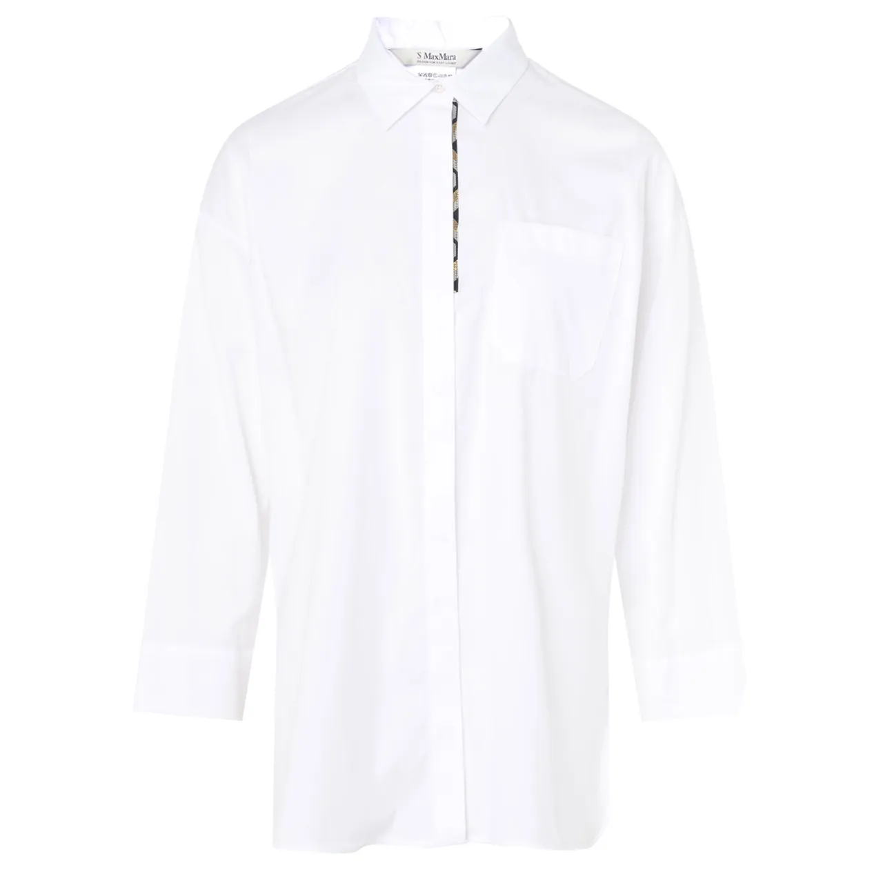 Max Mara Chemise 'S' en coton oxford blanc