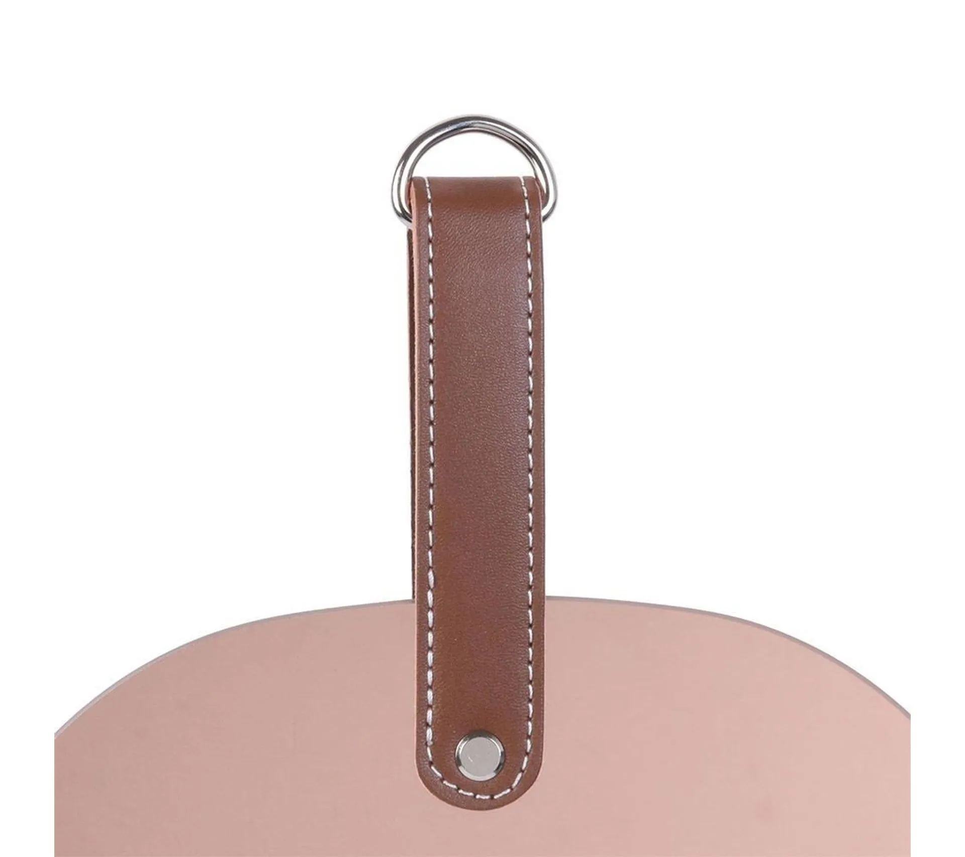 Miroir Cuivre Rose Avec Anse Triangle