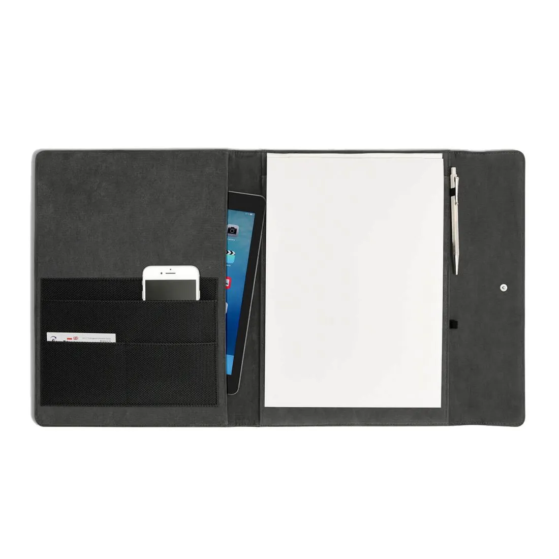 Organiseur, porte documents et Ipad, cuir végan noir