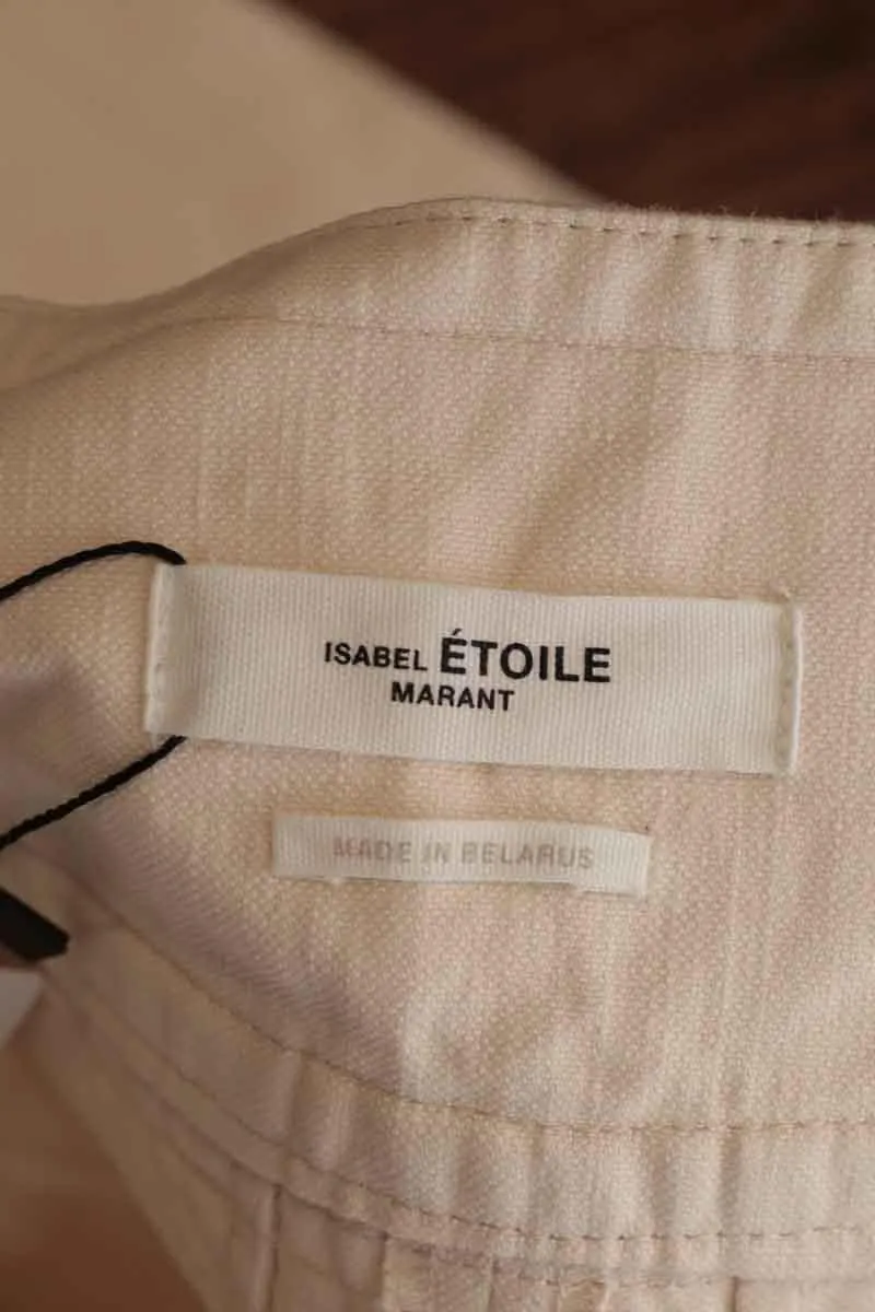 Pantalon droit en coton  Isabel Marant toile beige. Matière principale coton. Taille 36.