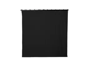 Pendrillon noir L 2m H 3m 320g/m2 - TAPS Molleton Coton classé M1