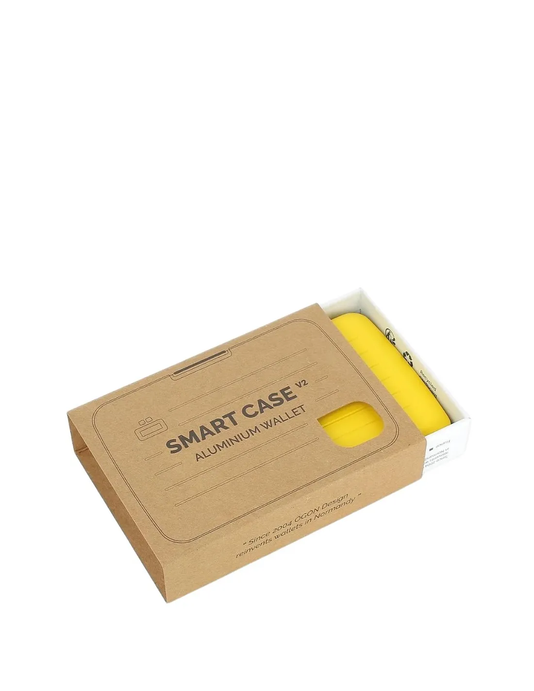 Porte-cartes en aluminium Ogon Ref 59336 Jaune 7.6*10.9*2 cm
