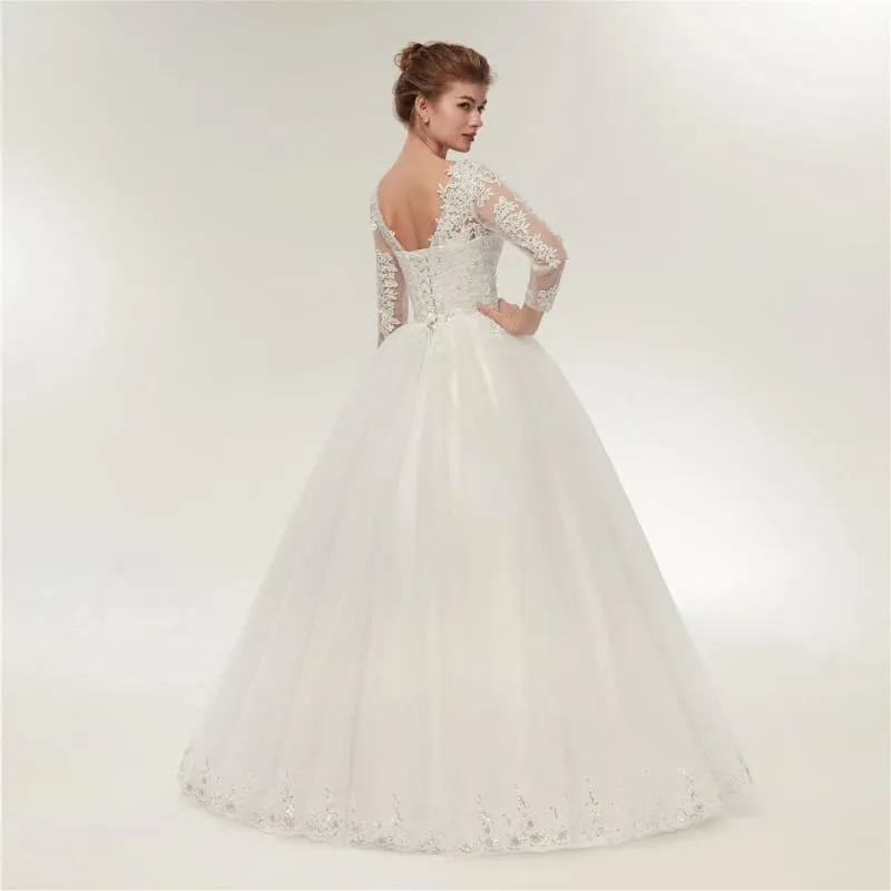 Robe De Mariée Vintage Longue Blanche