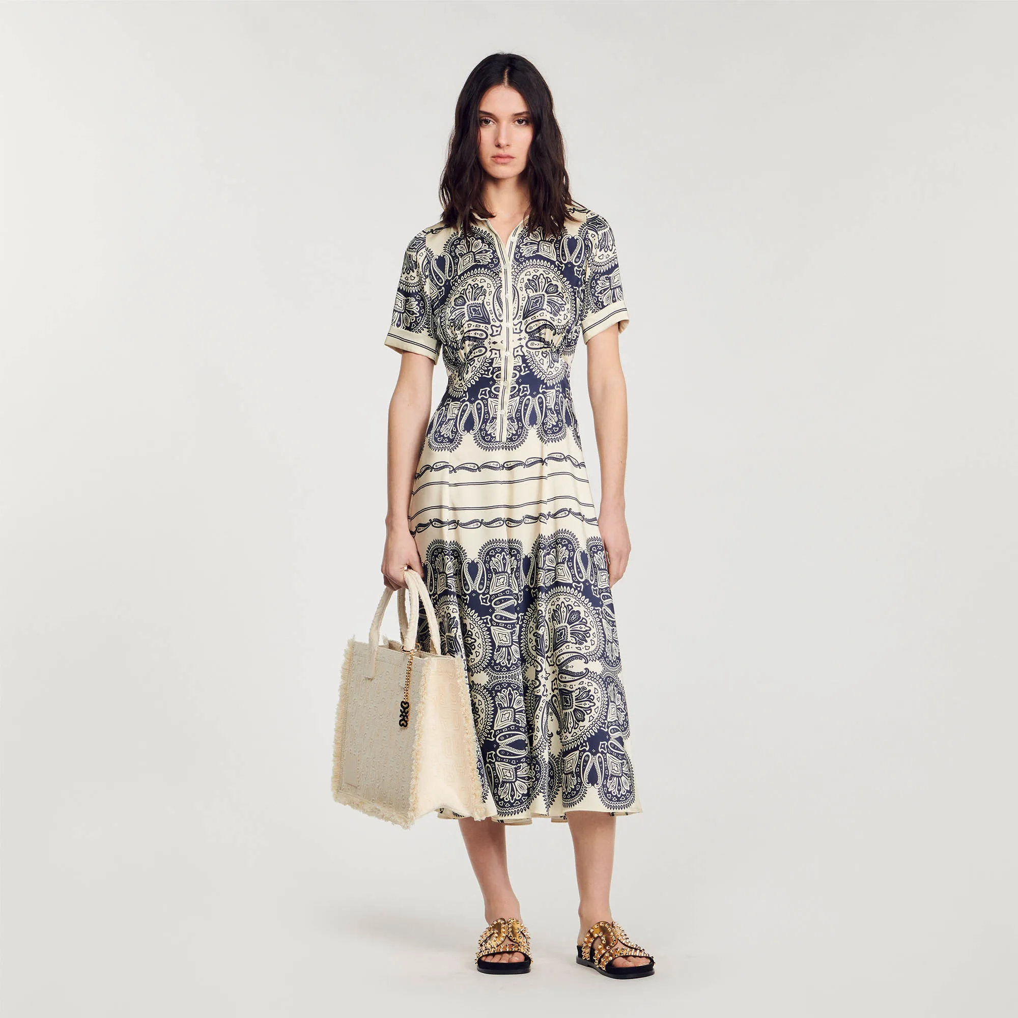 Robe longue imprimée 