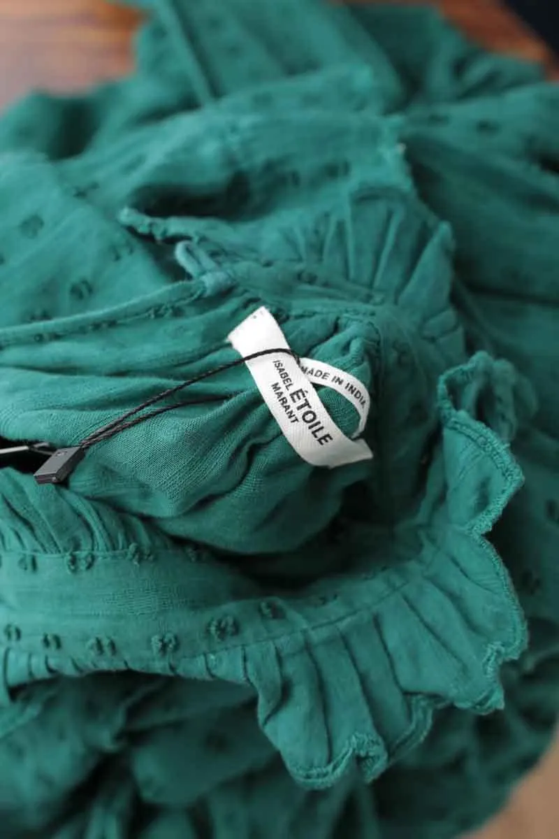 Robe vert  Isabel Marant toile vert. Matière principale viscose. Taille 34.