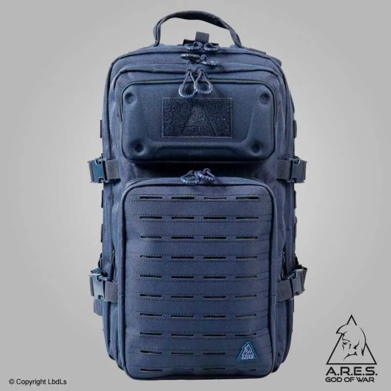 Sac à dos ARES 40L Baroud bleu marine Molle lasercut