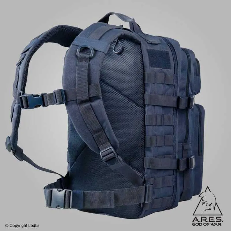 Sac à dos ARES 40L Baroud bleu marine Molle lasercut