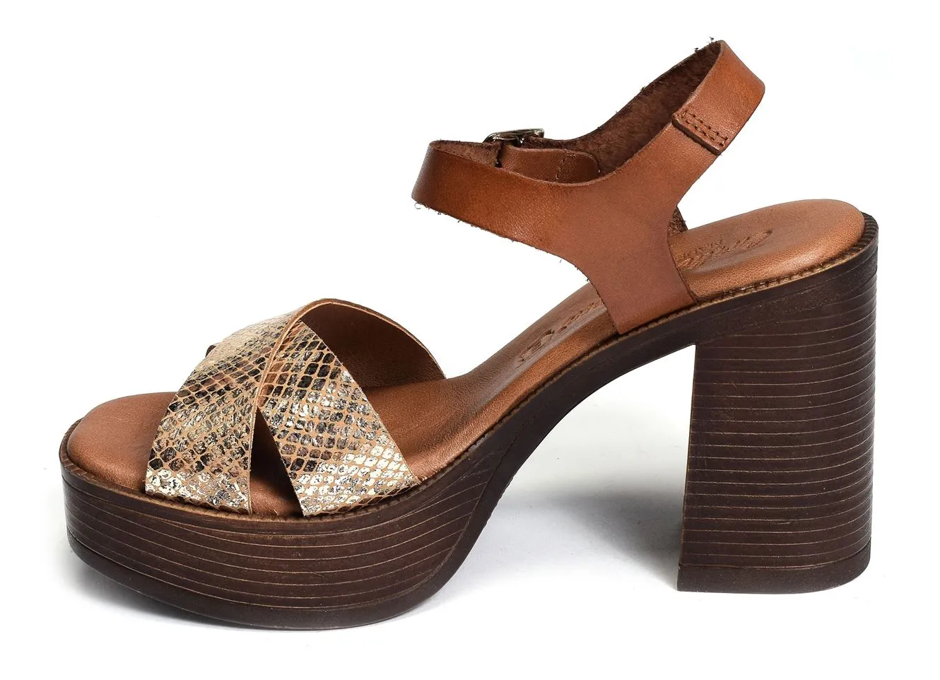 sandales a talon Carla tortosa  89045 camel 