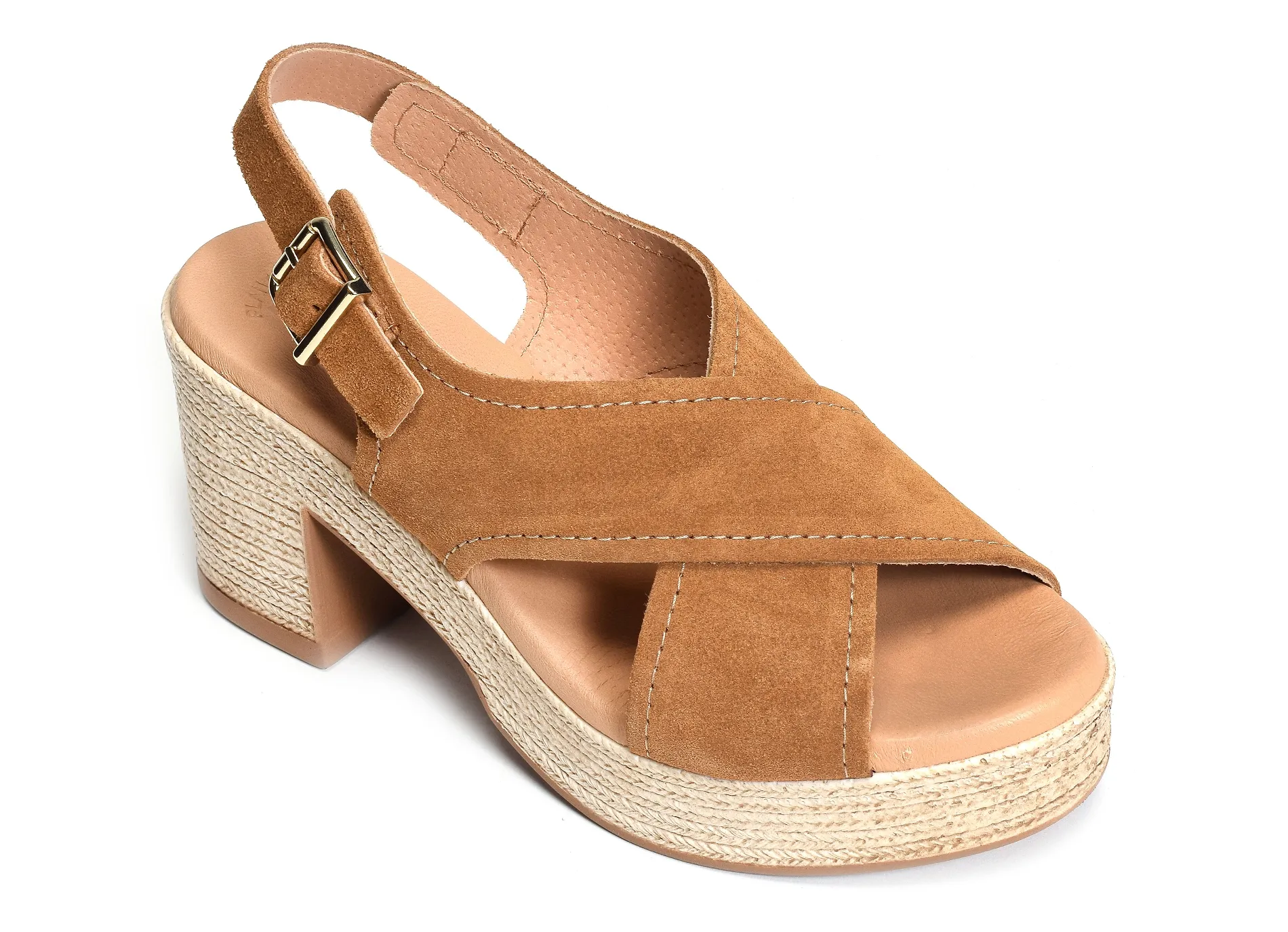 sandales a talon Kaola  2504 camel 