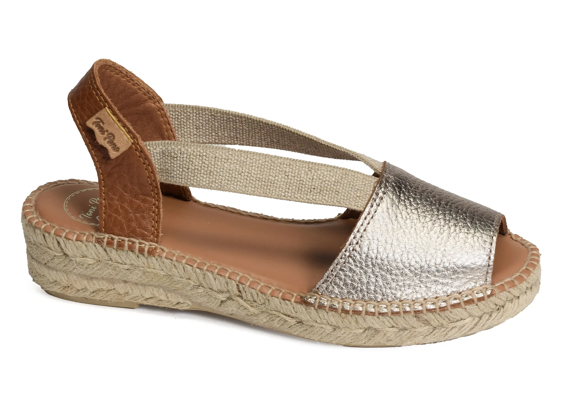 sandales compensees Toni pons  Estel camel or 