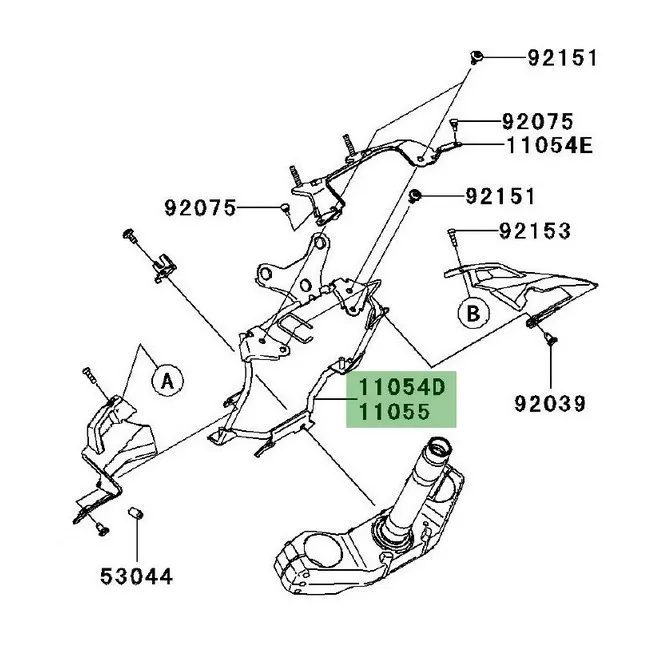 Support tête de fourche Kawasaki Z1000 (2007-2009) | Moto Shop 35