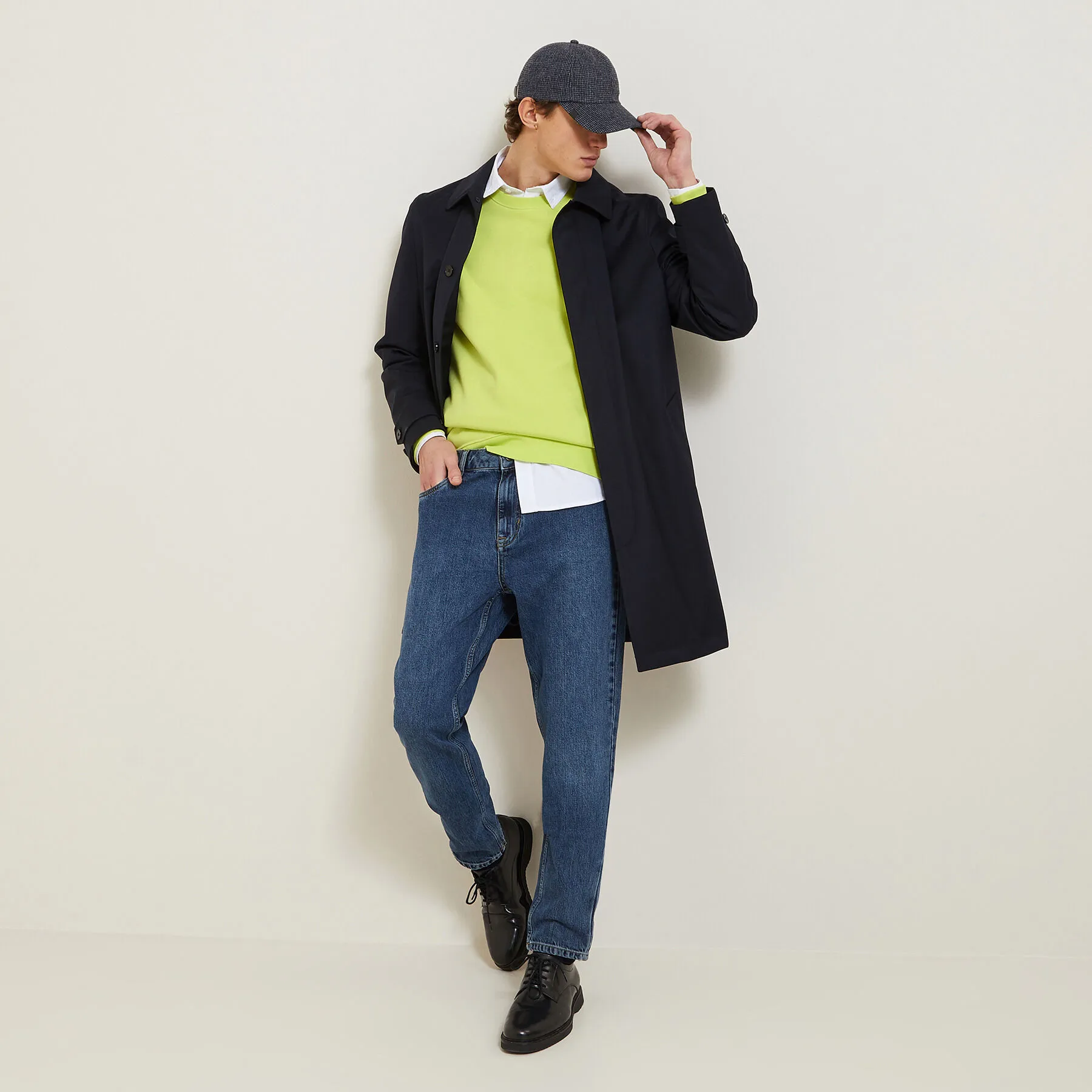 Sweat essentiel col rond Jaune | Jules