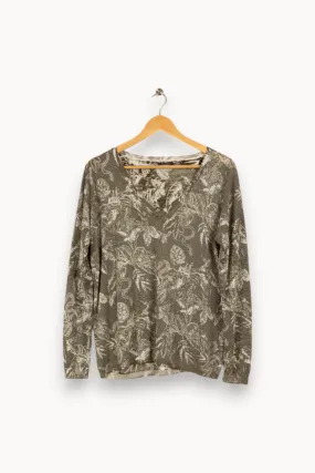 Sweat vert à motifs - Taille XL/42